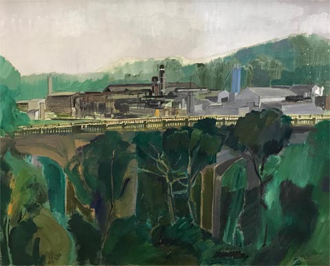 Maurice Lapp,Griffen Park and Hills Behind 23 x 28.5